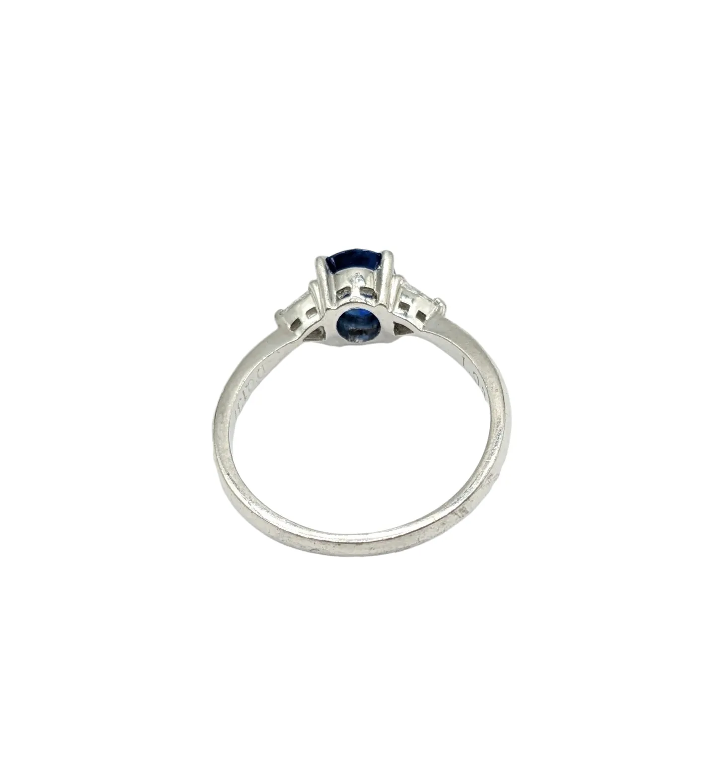 1.08 Carat Total Weight Sapphire Ring with Diamond Accents