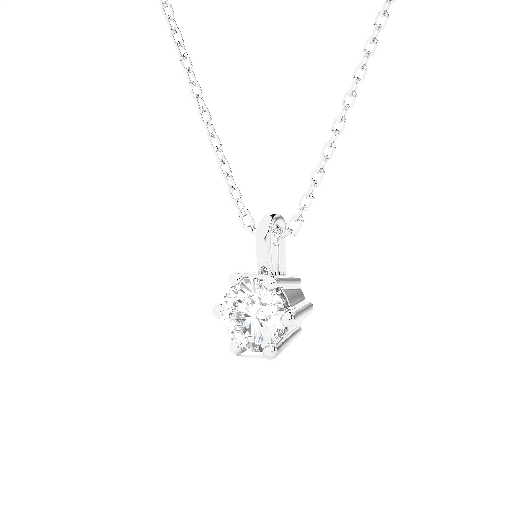 1/3  ctw Round Lab Grown Diamond Solitaire Pendant