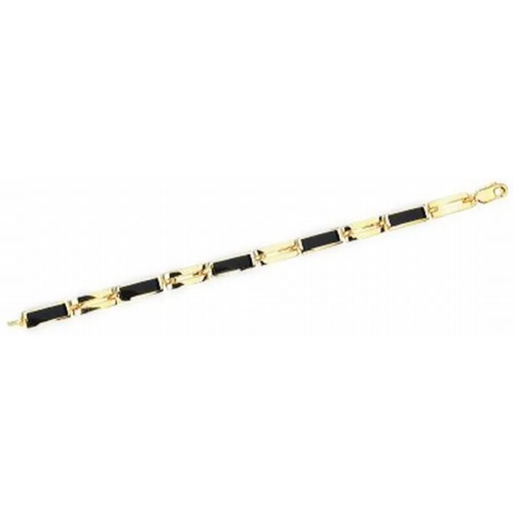 14k Gold Onyx Bracelet