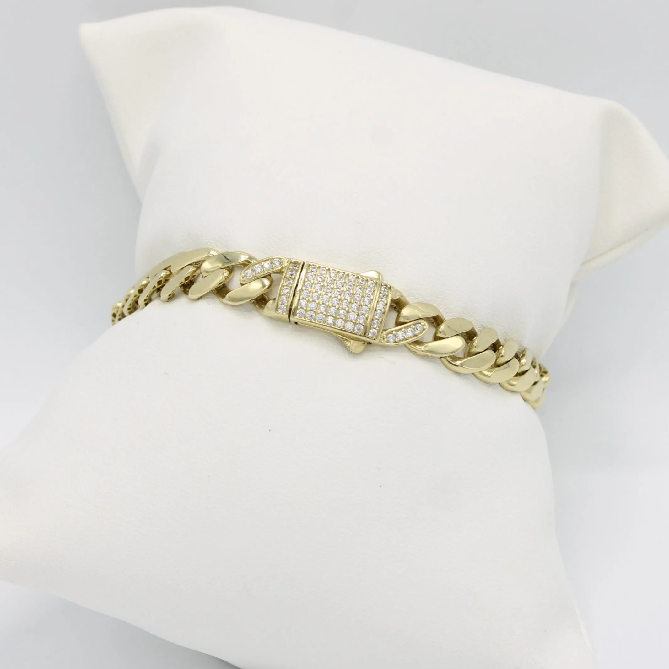 14K ITTALLO Bracelet Cz Stones Yellow Gold