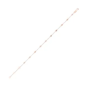 14KT Pink Gold & Diamond Diamonds By The Yard Bracelet & Necklace Bracelet  - 1/4 ctw