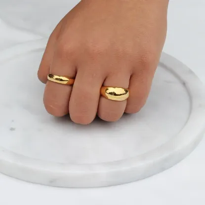 18K Gold-Filled Bold Ring For Women