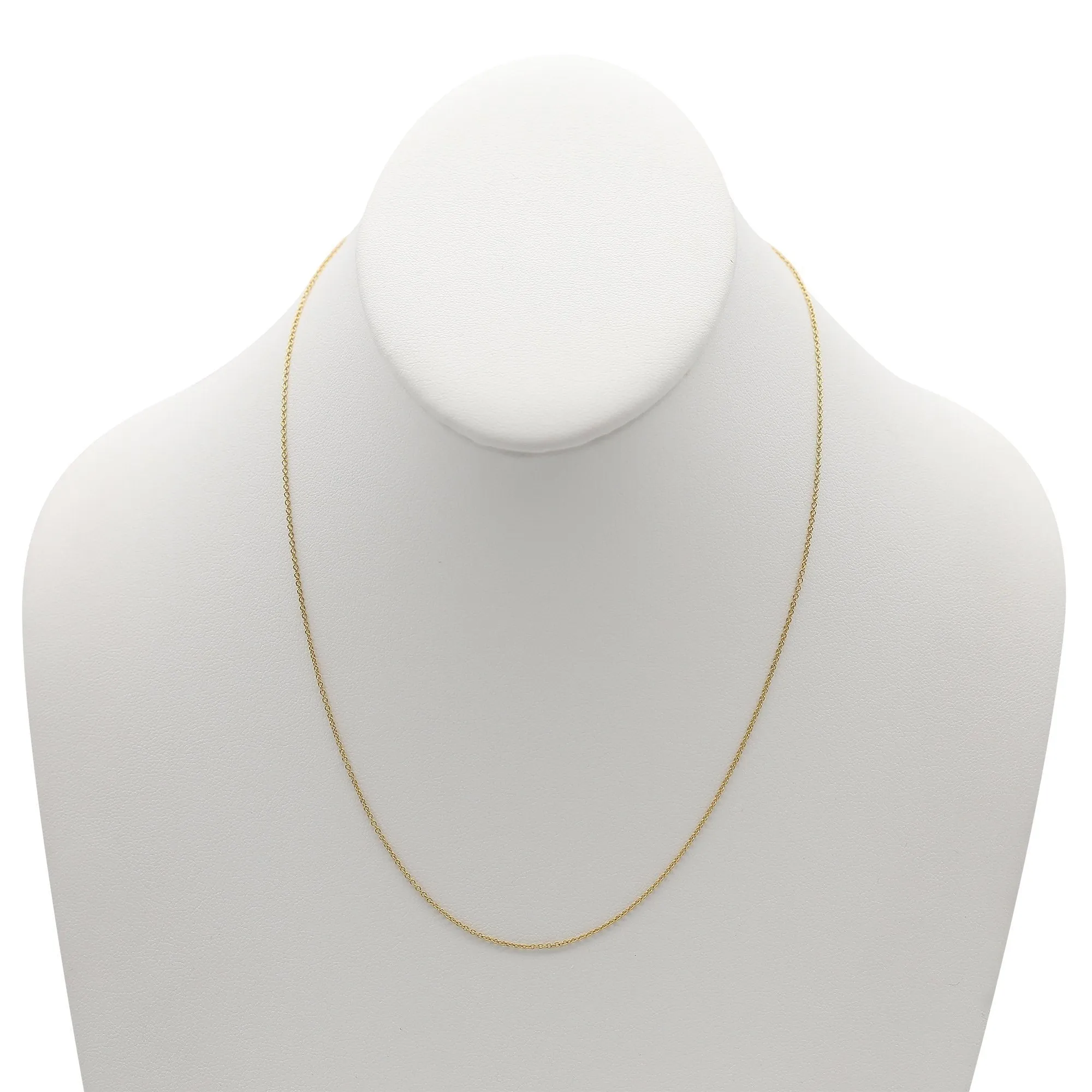 18K Yellow Gold Classic Curb Link Chain Necklace