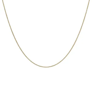 18K Yellow Gold Classic Curb Link Chain Necklace