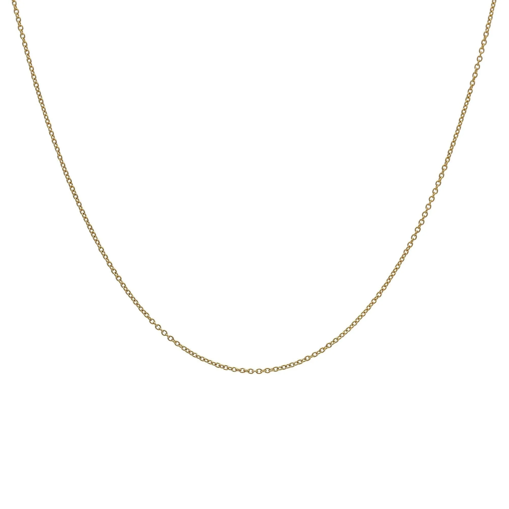 18K Yellow Gold Classic Curb Link Chain Necklace