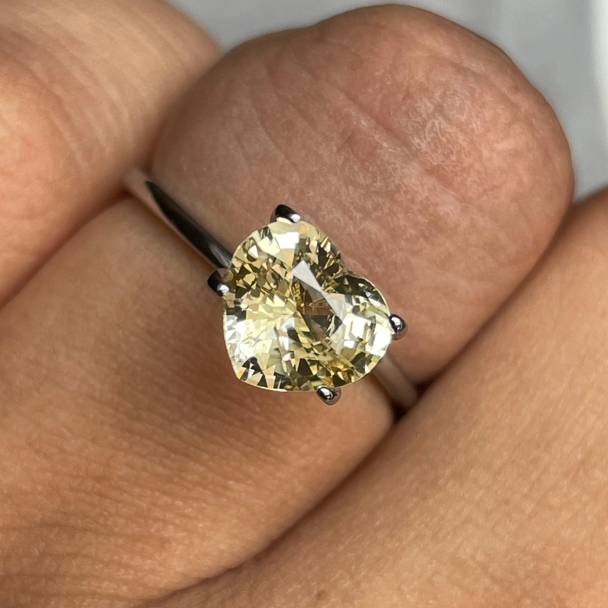 2.03 crt Yellow Sapphire/ / pale yellow sapphire/ Yellow theme/ Yellow favourite/ custom ring/ Engagement Ring/ yellow stone