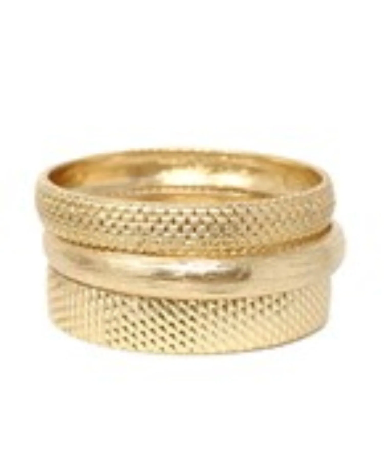 3 Row Textured Casting Bangle Bracelet