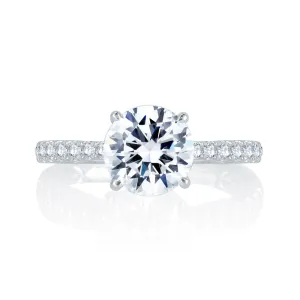 A. Jaffe Round Diamond Solitaire Engagement Ring