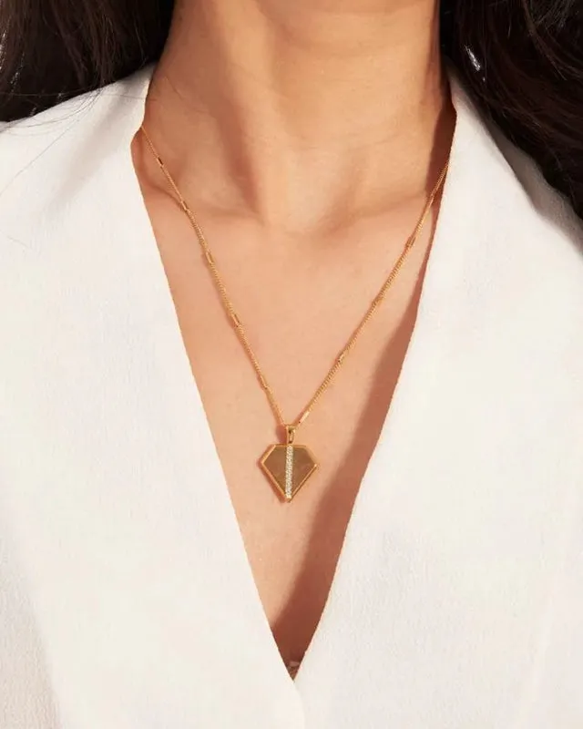 Aztek Kite Necklace in Gold