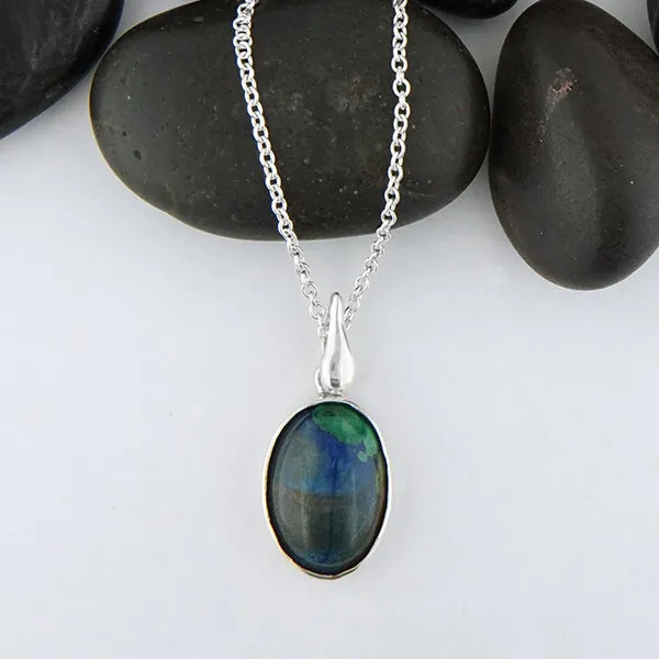 Azurite Malachite Drip Pendant