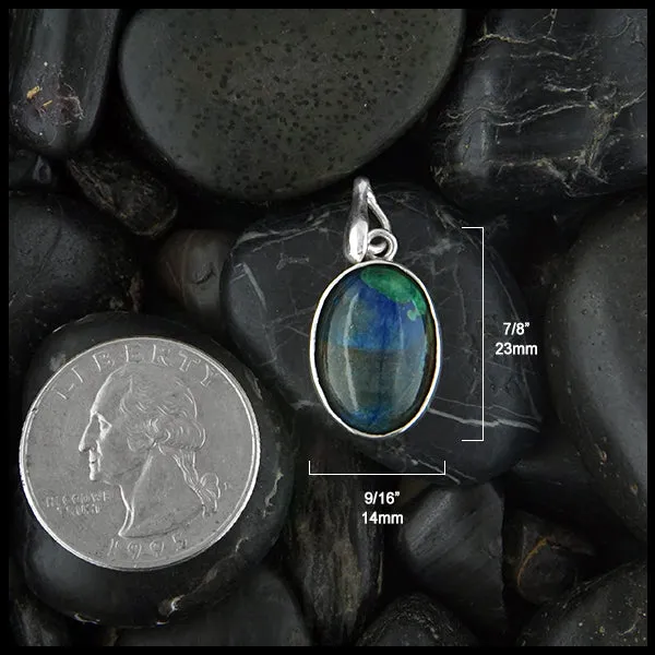 Azurite Malachite Drip Pendant