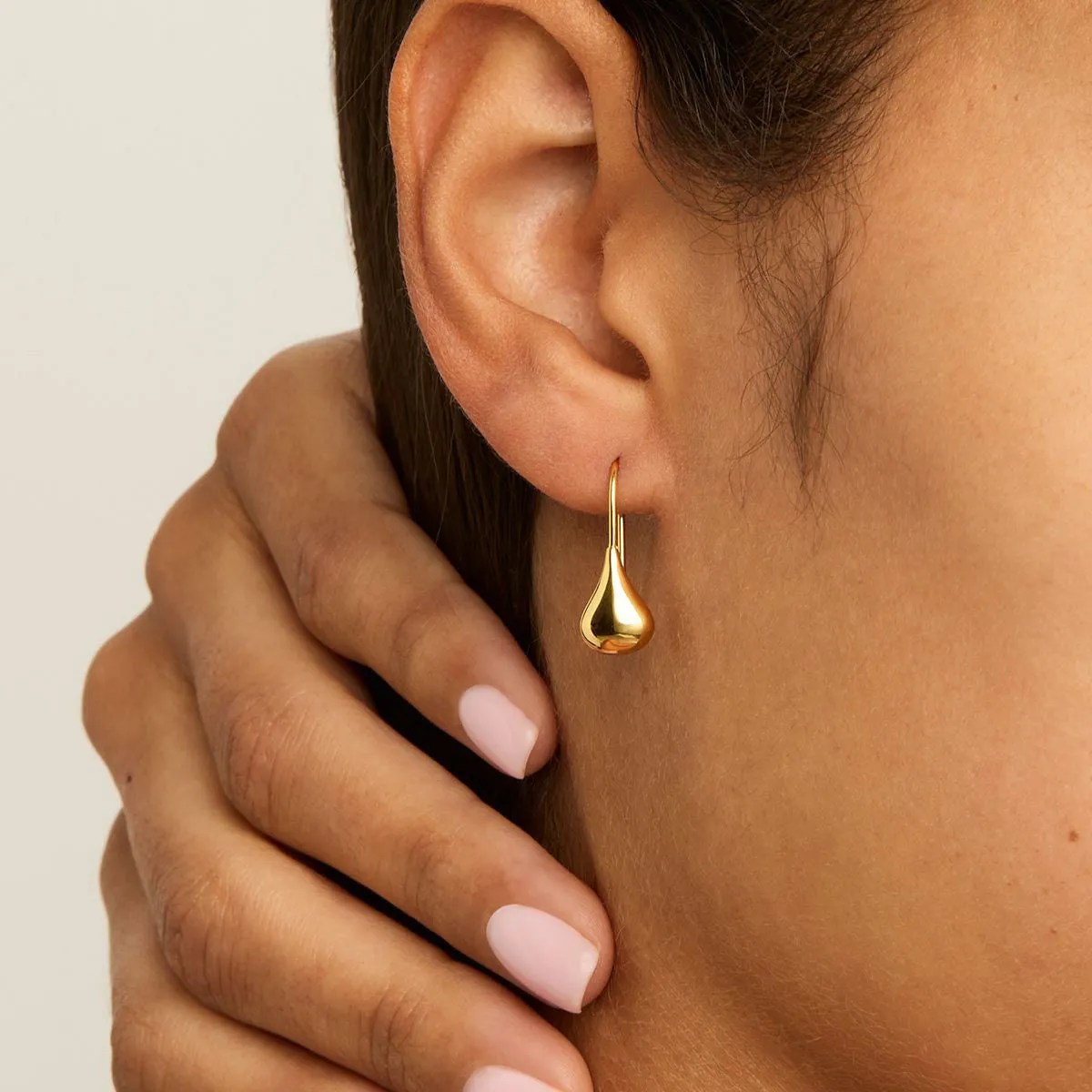 Baby Tears Earring Yellow Gold