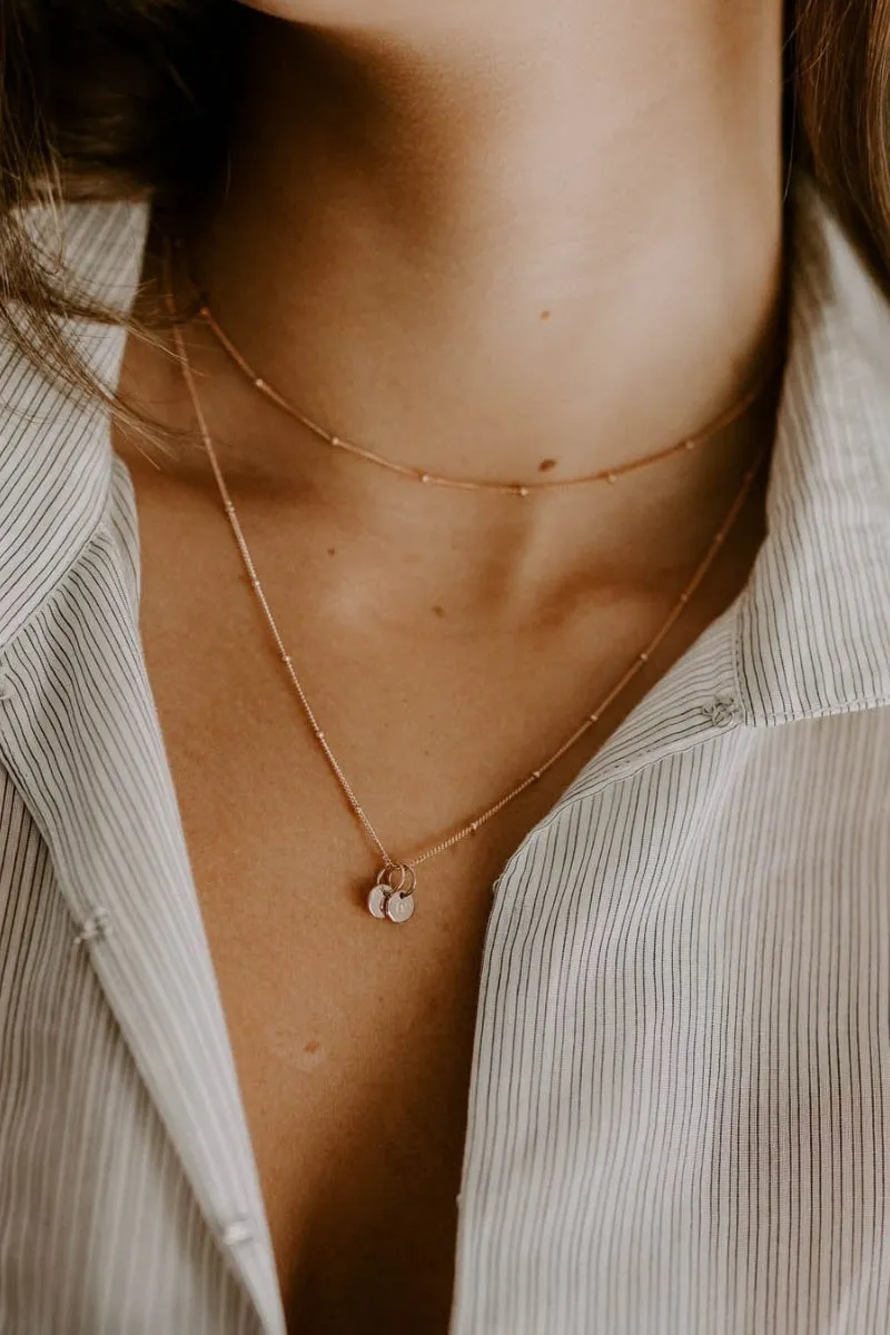 Ball Chain Necklace - Rose Gold