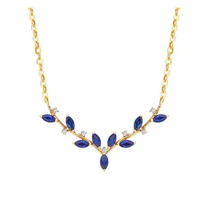 Blue Leaf Necklace