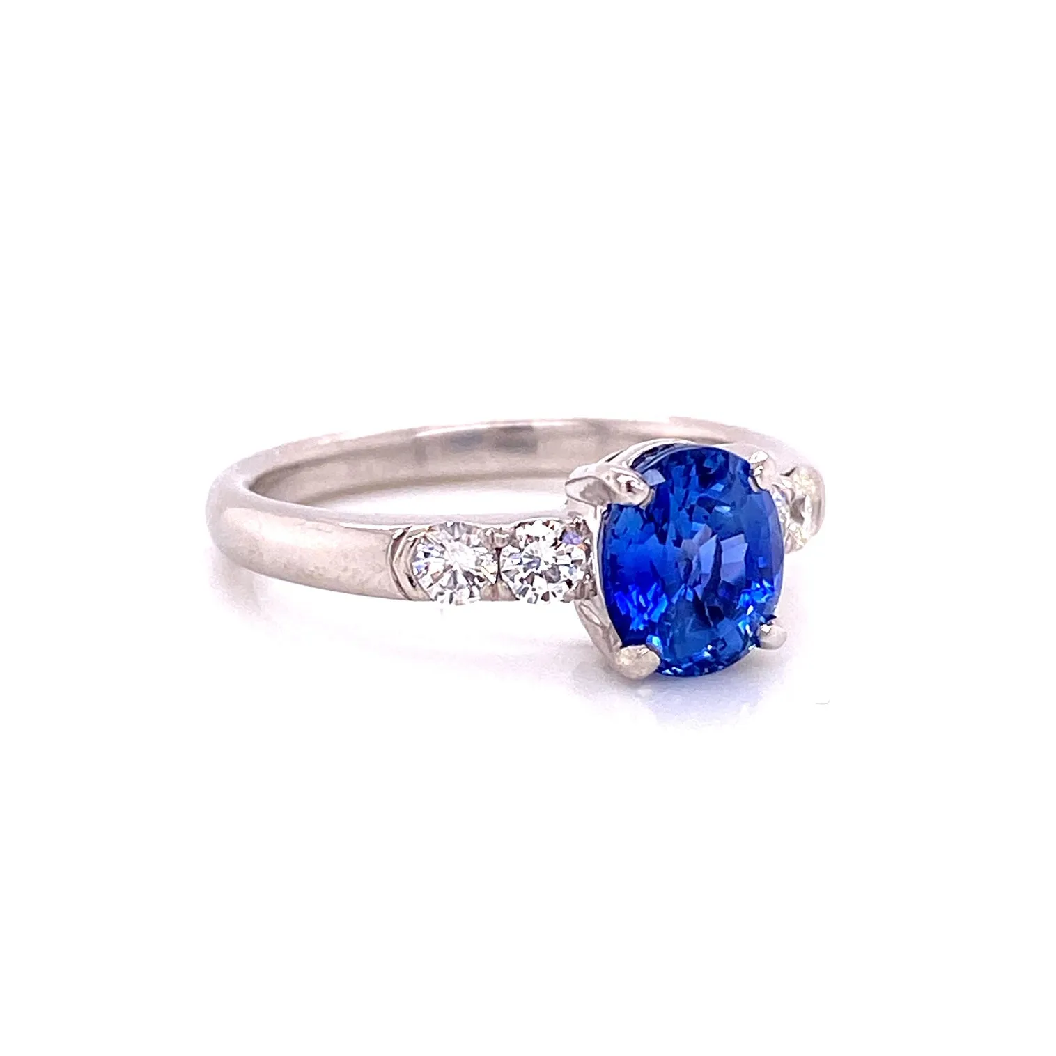 Blue Sapphire Platinum Ring