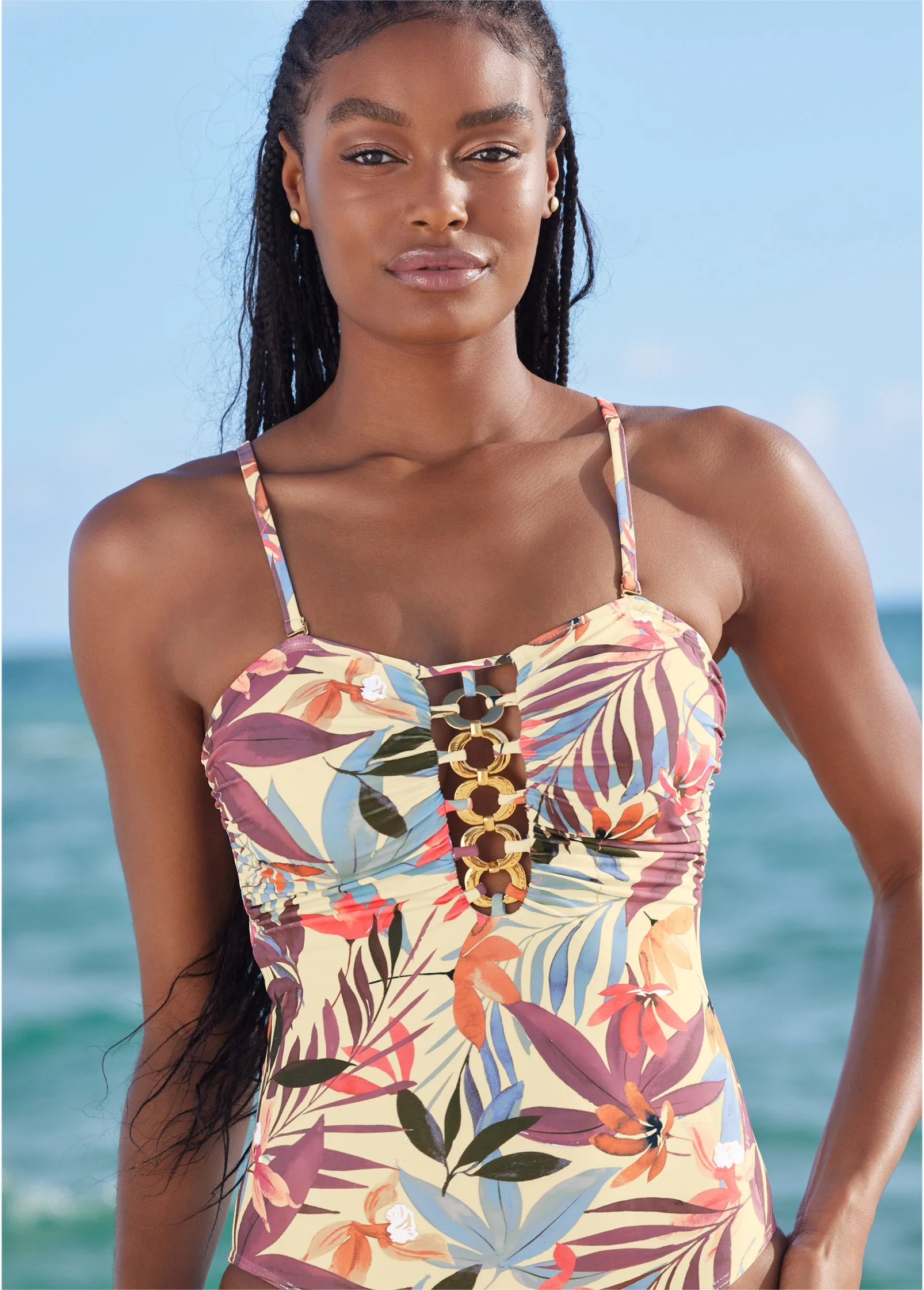 Bold Bandeau One-Piece - Tropic & Chill