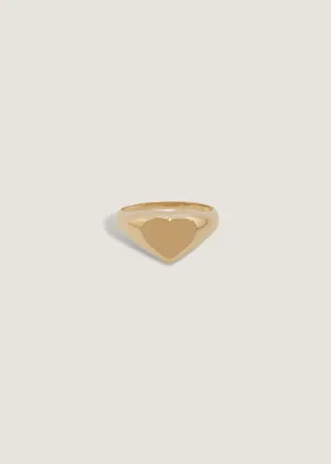 Bold Heart Signet Ring