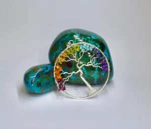 Chakra Crystal Tree of Life Pendant