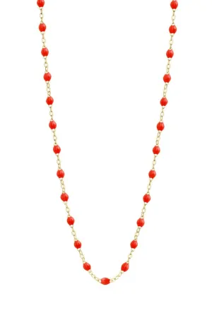 Classic Gigi Yellow Gold 16.5" Necklace - Coral