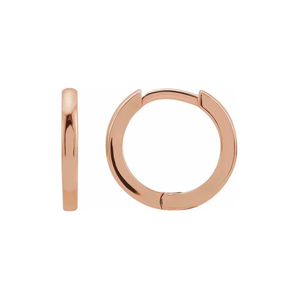 Classic Round Hoop Earrings in Solid Recycled Gold