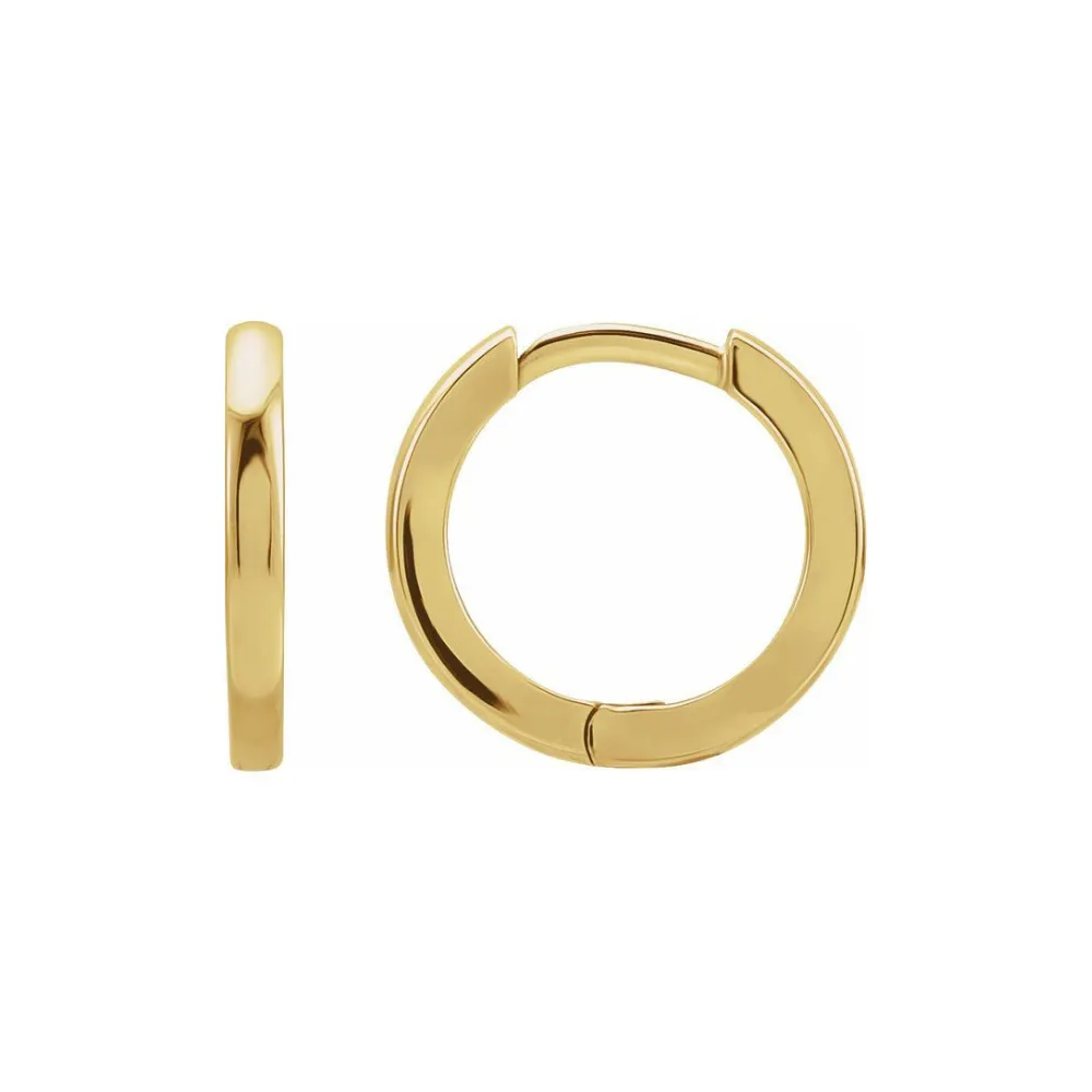 Classic Round Hoop Earrings in Solid Recycled Gold