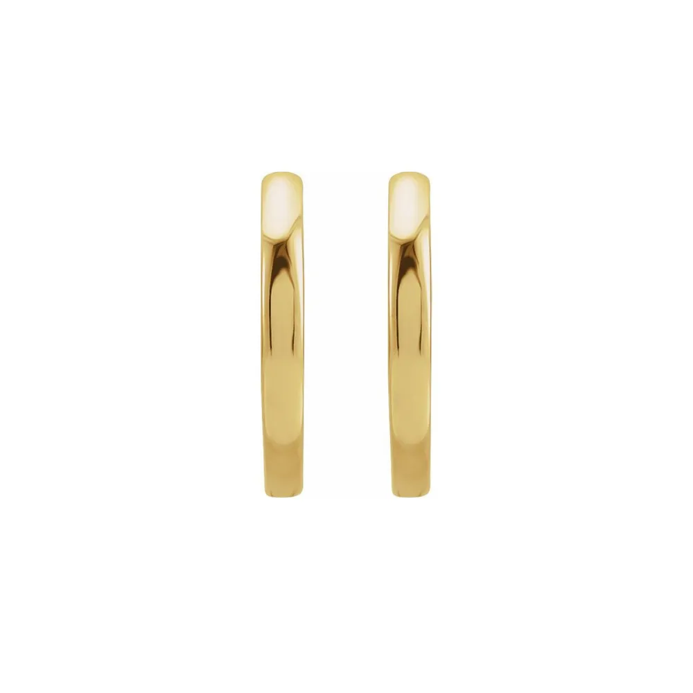 Classic Round Hoop Earrings in Solid Recycled Gold