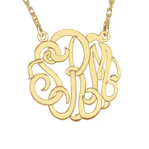 Classic Script Gold Monogram Necklace