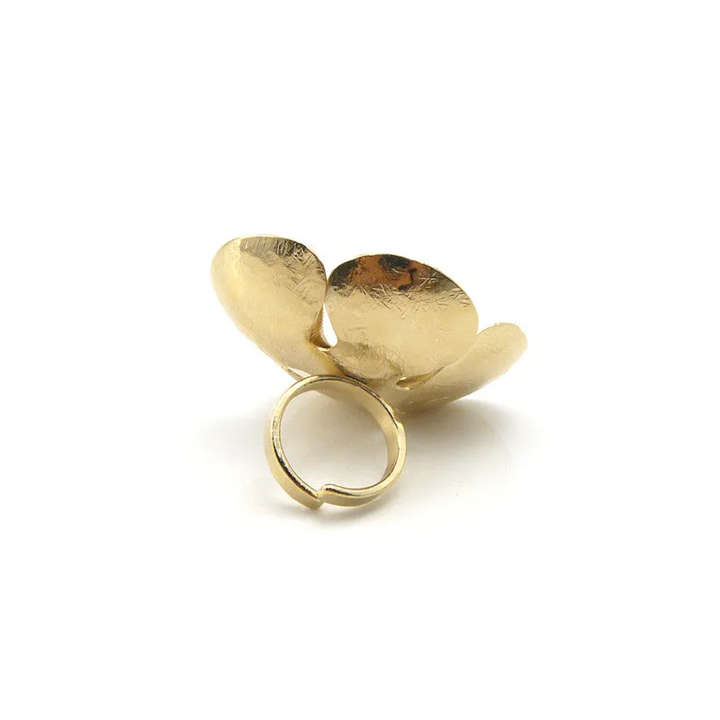 Crocus Flower Gold Ring