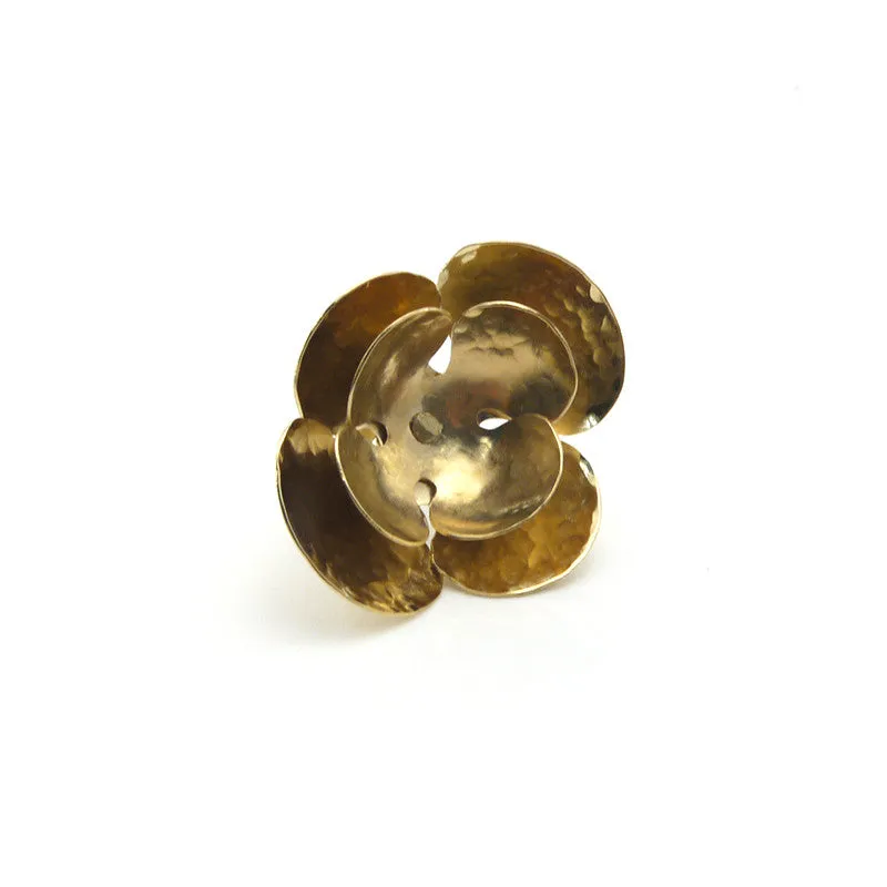 Crocus Flower Gold Ring