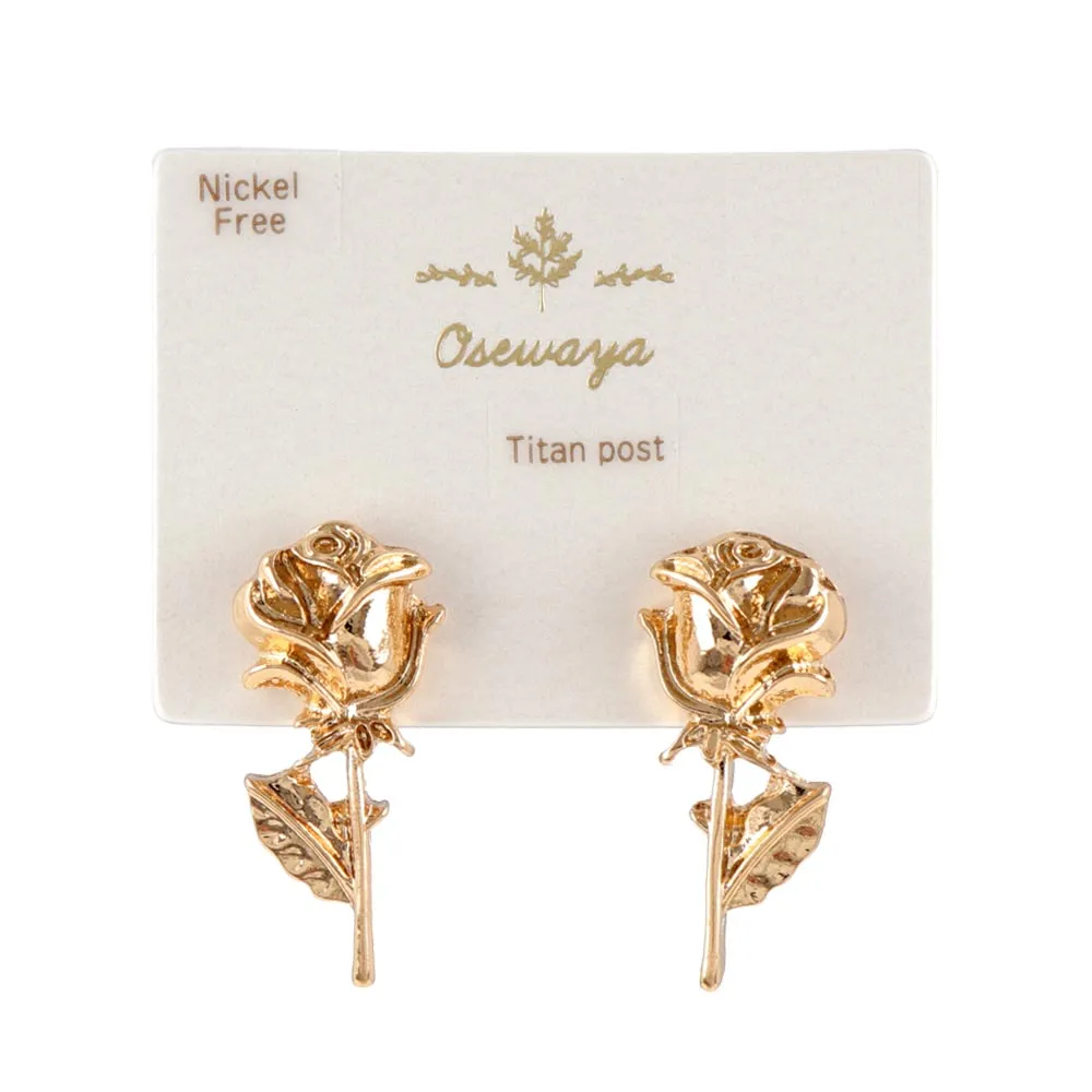 Dainty Rose Stud Earrings