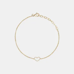 Diamond Open Heart Bracelet