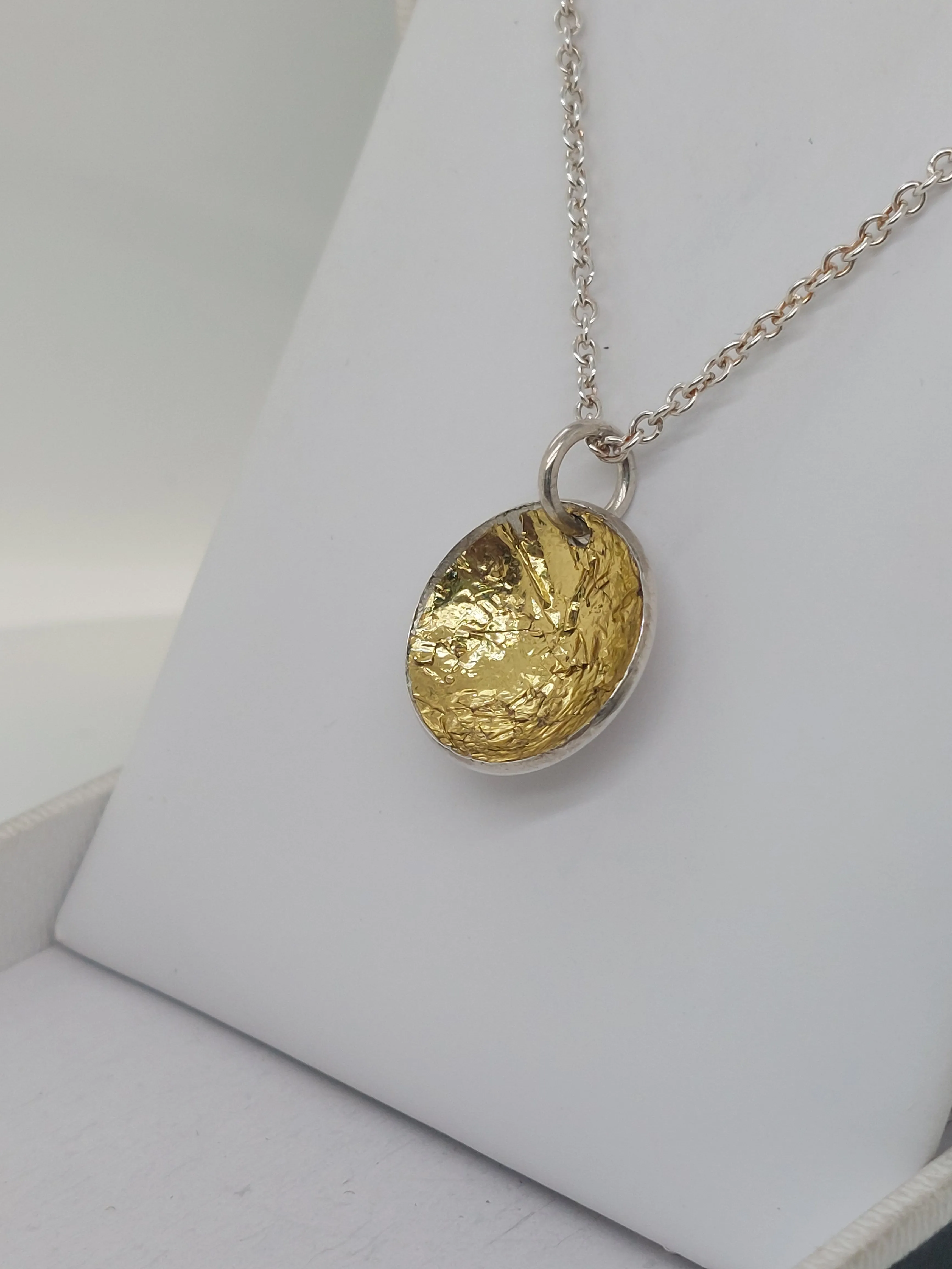 Domed Gold Foil Pendant