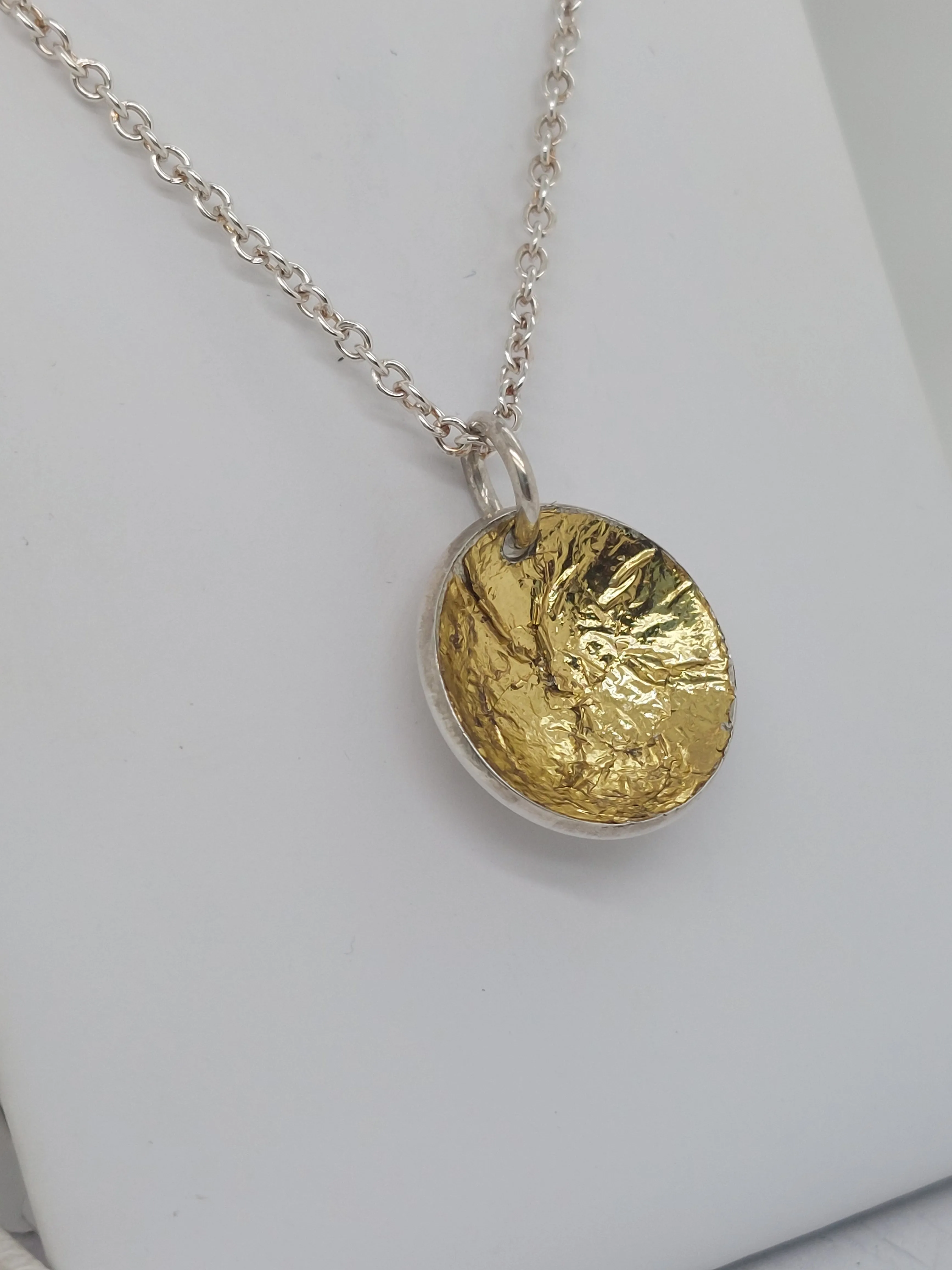 Domed Gold Foil Pendant