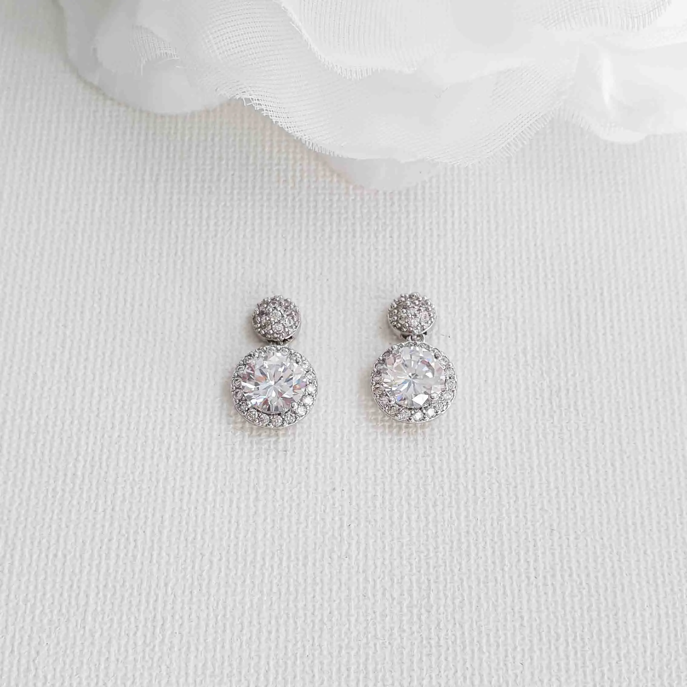 Double Drop Stud Earrings-Thea