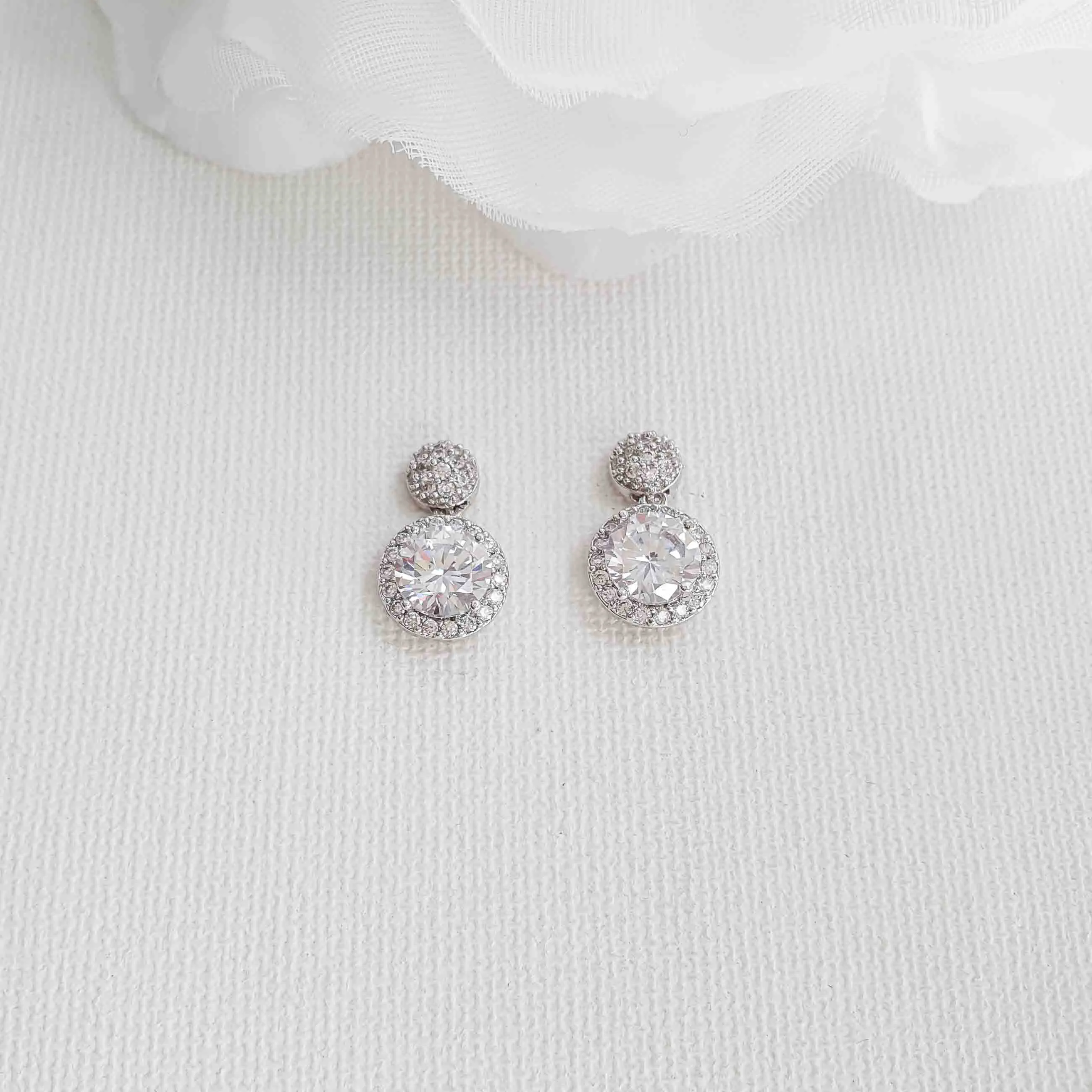 Double Drop Stud Earrings-Thea