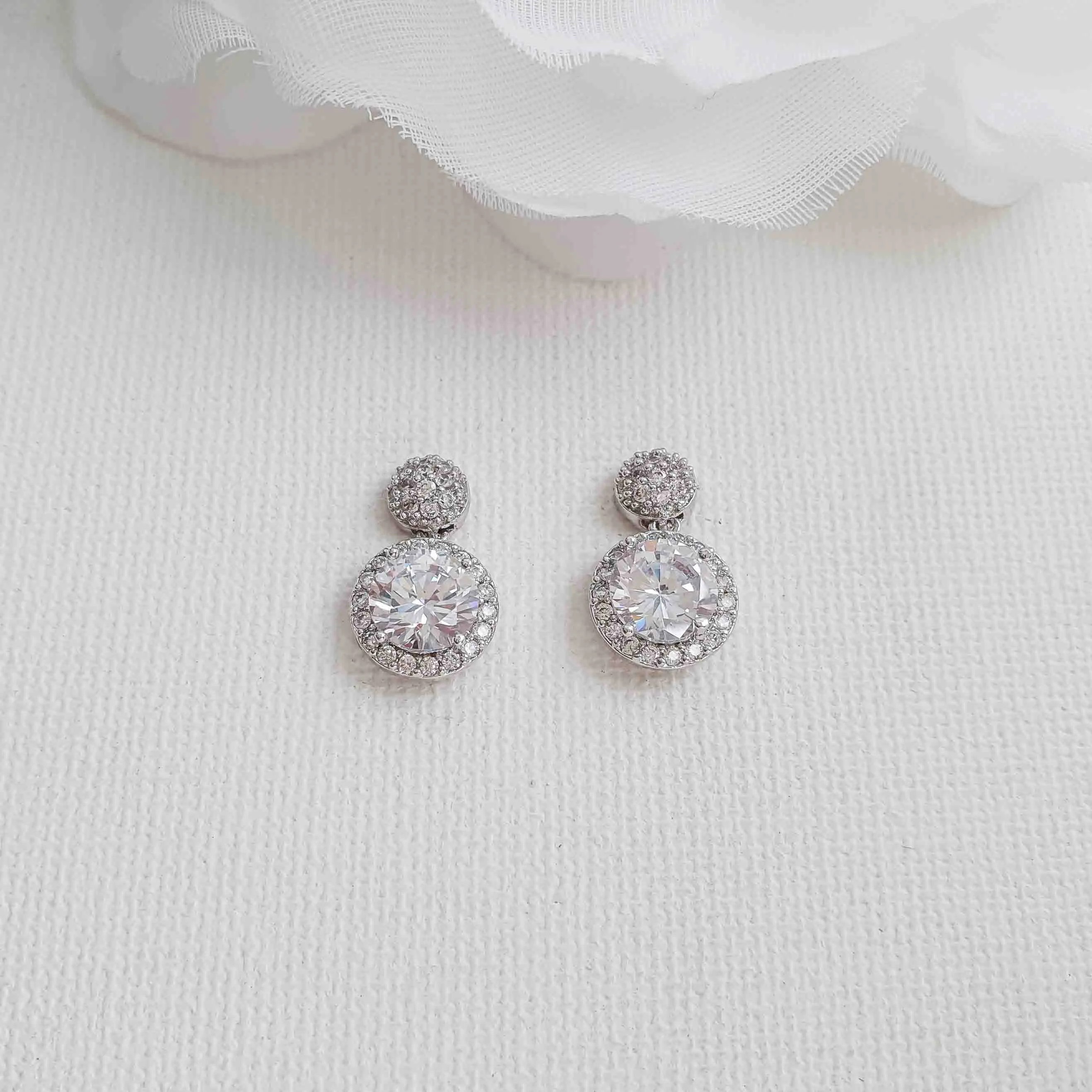 Double Drop Stud Earrings-Thea