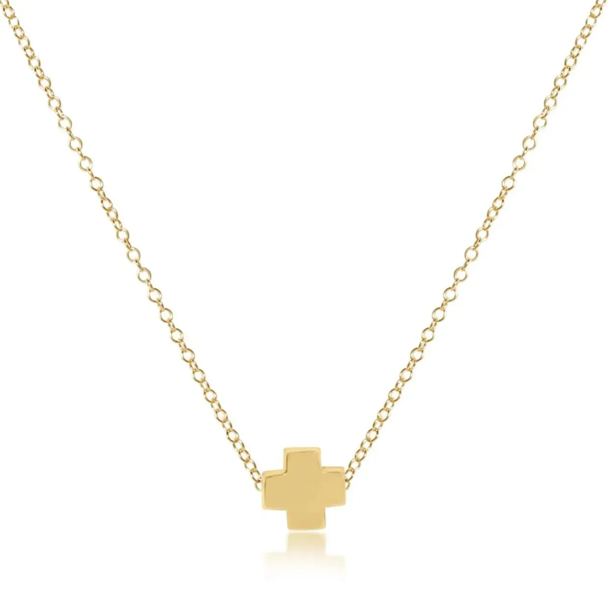 Egirl 14" Gold Signature Cross Necklace