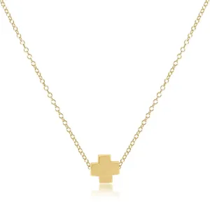 Egirl 14" Gold Signature Cross Necklace