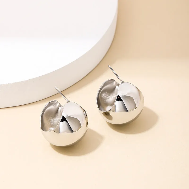 Elegant Metal Geometric Earrings from Vienna Verve Collection