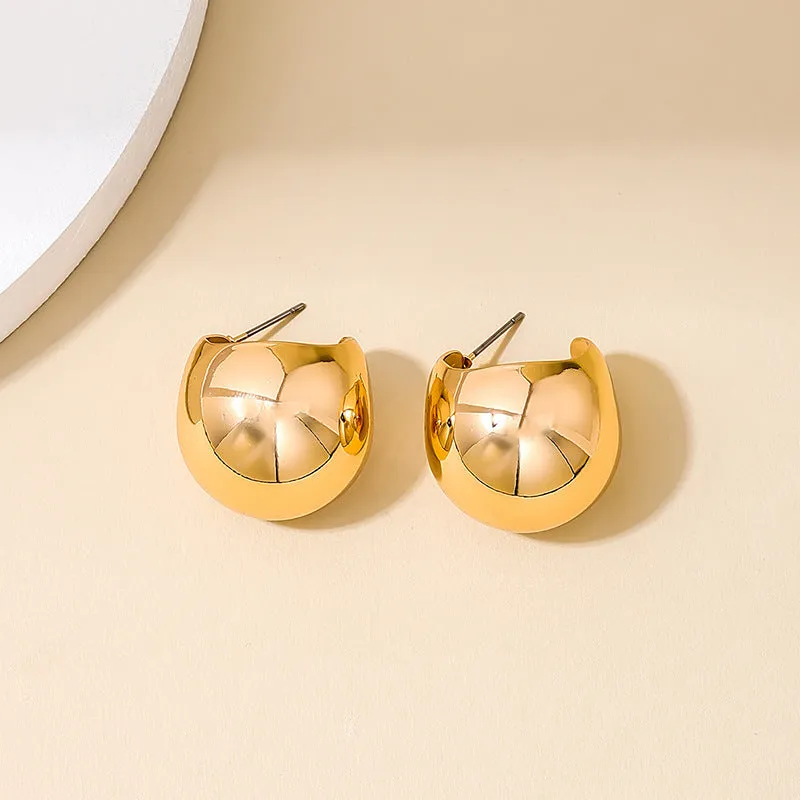 Elegant Metal Geometric Earrings from Vienna Verve Collection