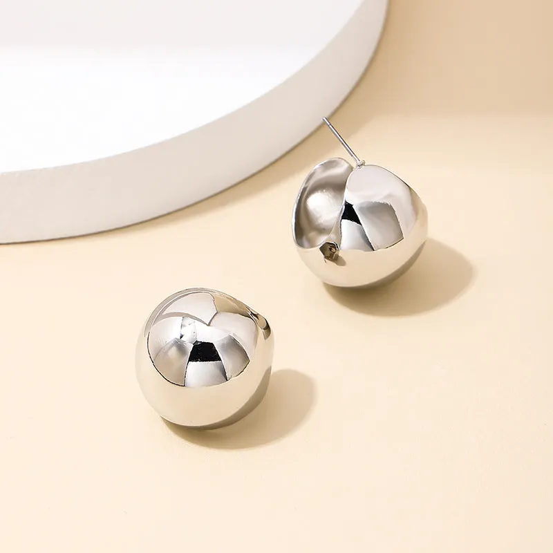 Elegant Metal Geometric Earrings from Vienna Verve Collection