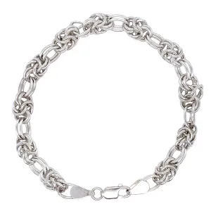 Fancy Link Silver Bracelet