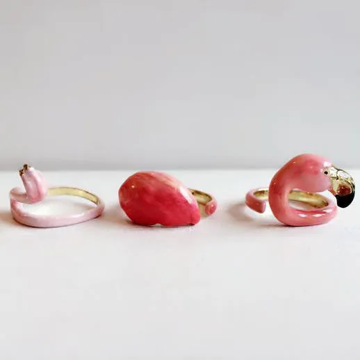 Flamingo 3 Pieces Set Ring