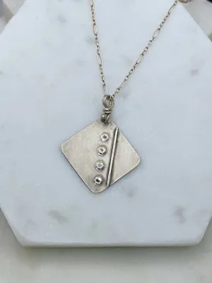 Forged sterling silver necklace