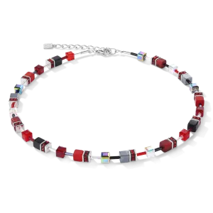 GeoCUBE® Necklace red-haematite