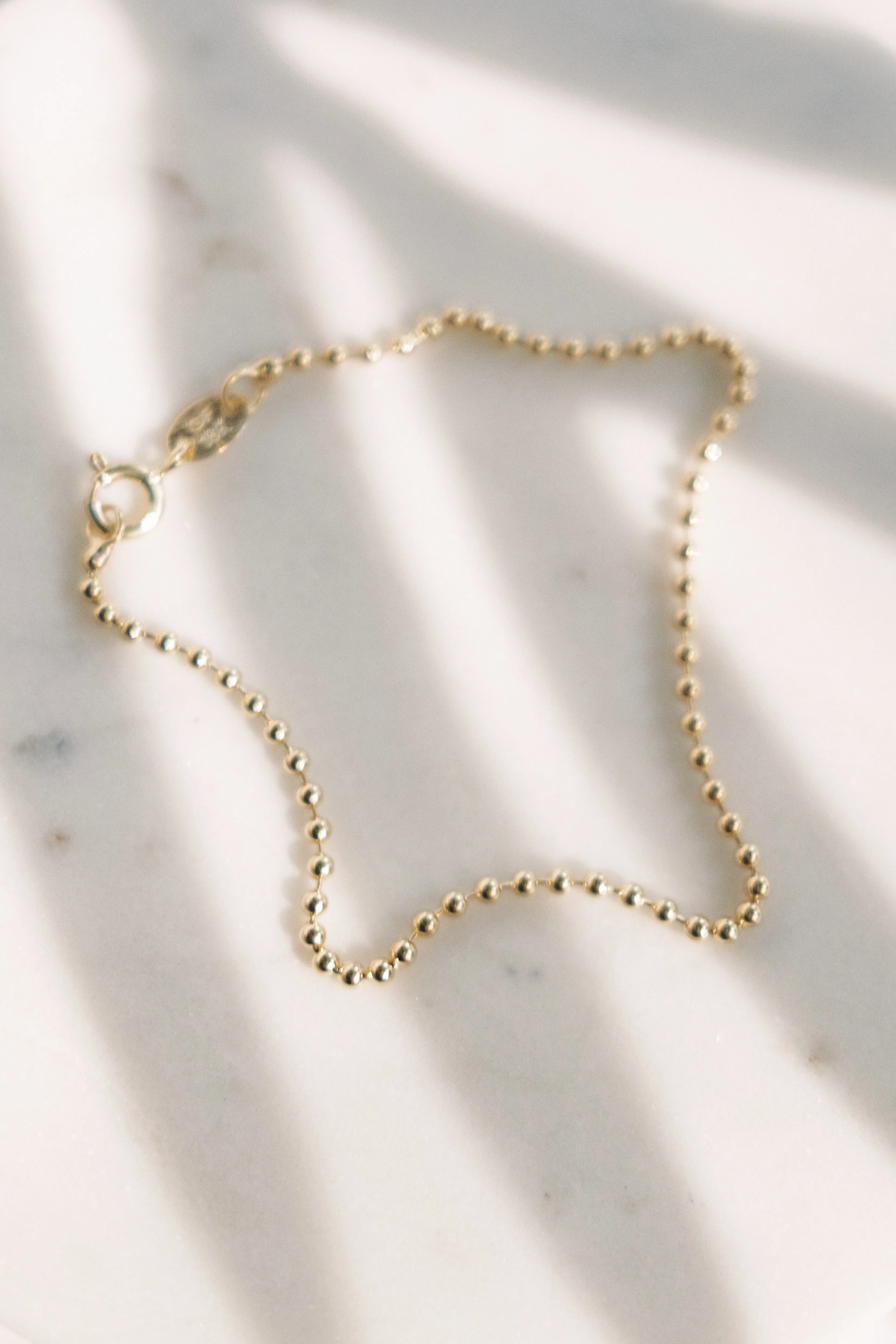 Gold Ball Chain Bracelet - Kaila