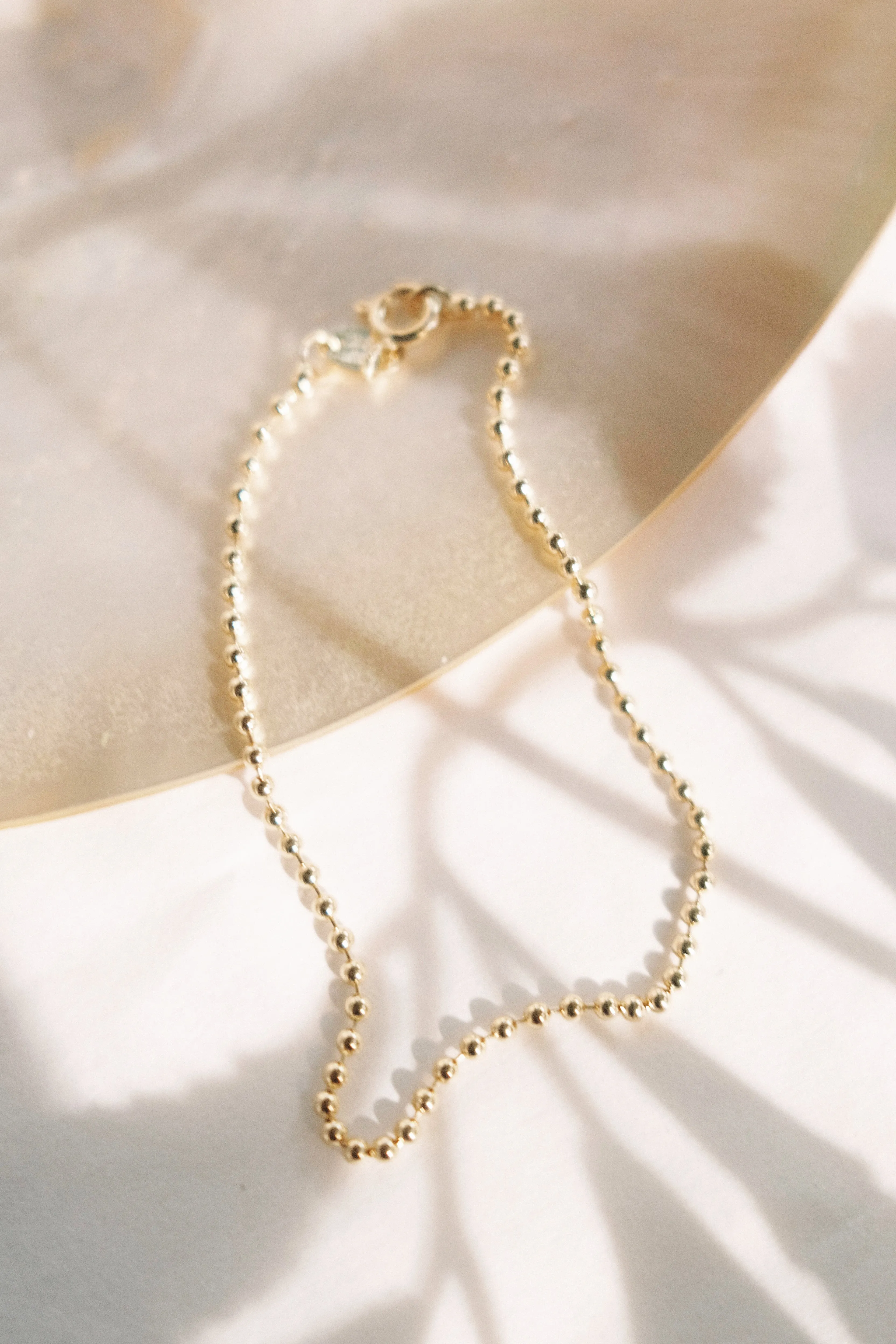 Gold Ball Chain Bracelet - Kaila