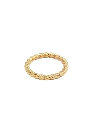 Gold Bold Rope Ring