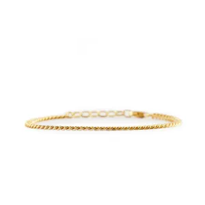 Gold Diamond Cut Bracelet