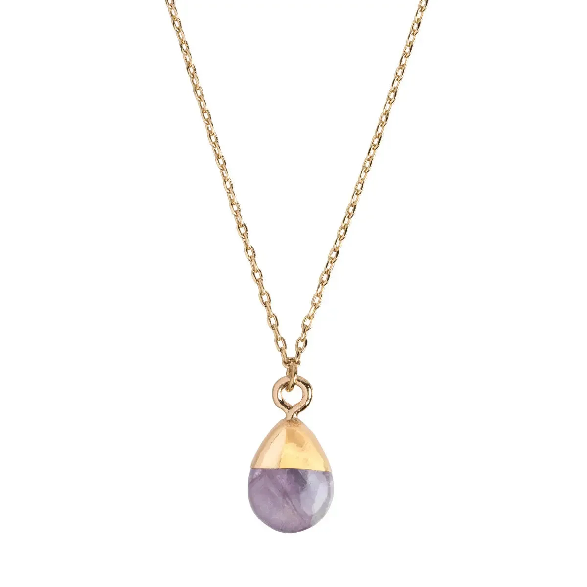 Gold Dipped Semi Precious Stone Necklace